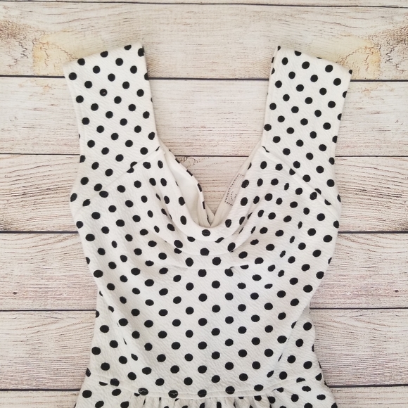 Anthropologie Postmark Black and White Polka Dot Dress - Picture 3 of 8